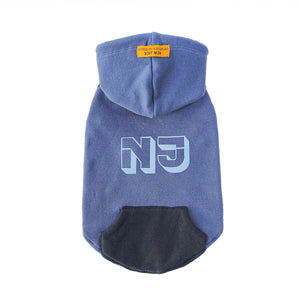 ワンホール裏起毛フーディー(BLUE)