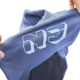 ワンホール裏起毛フーディー(BLUE)