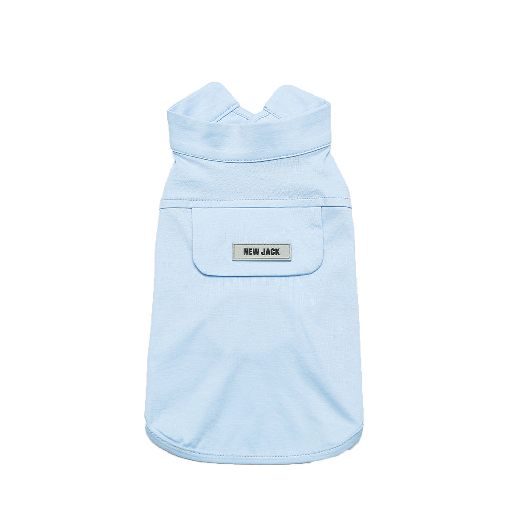 クールスタンドカラーシャツタンク(SKY BLUE)