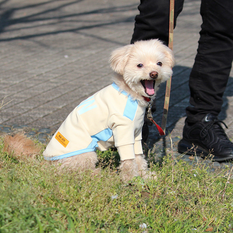 クルー サイドメッシュTシャツ (Beige)