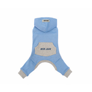 ワンホールストレッチフードロンパース(Sky Blue)