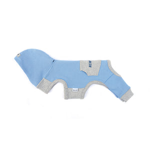 ワンホールストレッチフードロンパース(Sky Blue)