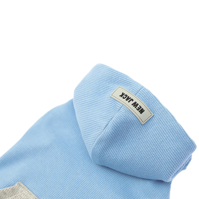 ワンホールストレッチフードロンパース(Sky Blue)