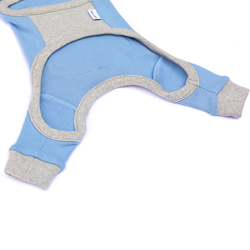 ワンホールストレッチフードロンパース(Sky Blue)