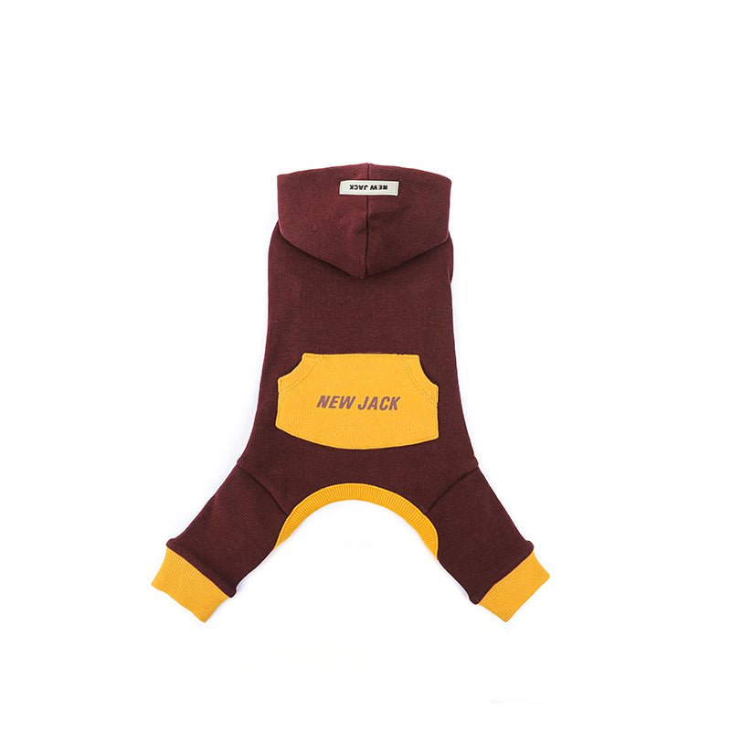 ワンホールストレッチフードロンパース(Wine)