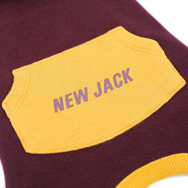 ワンホールストレッチフードロンパース(Wine)