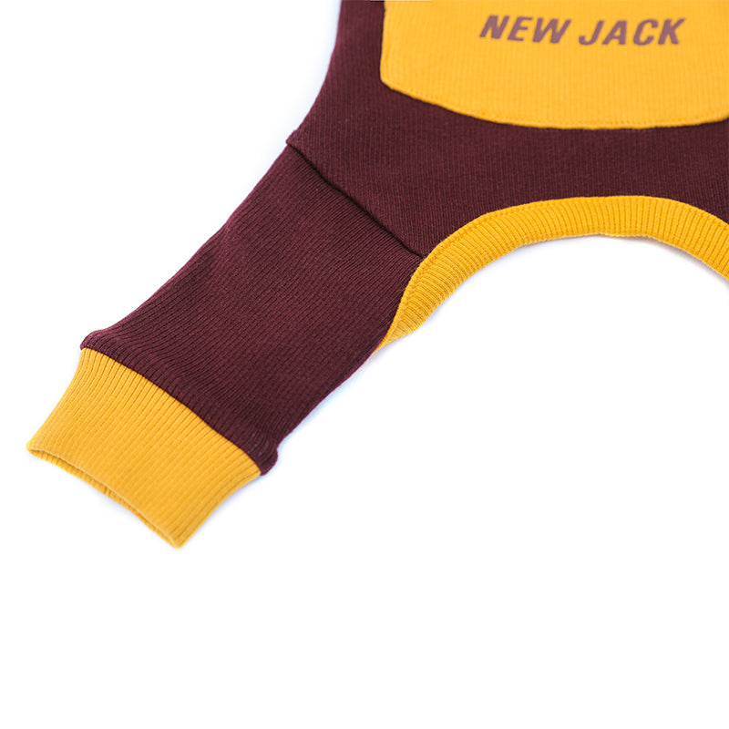 ワンホールストレッチフードロンパース(Wine)