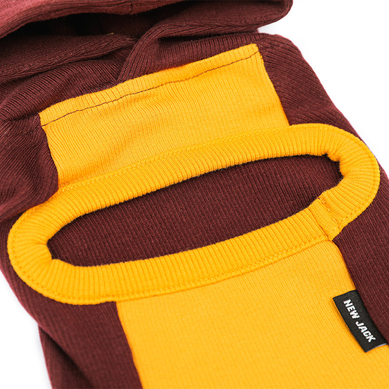 ワンホールストレッチフードロンパース(Wine)