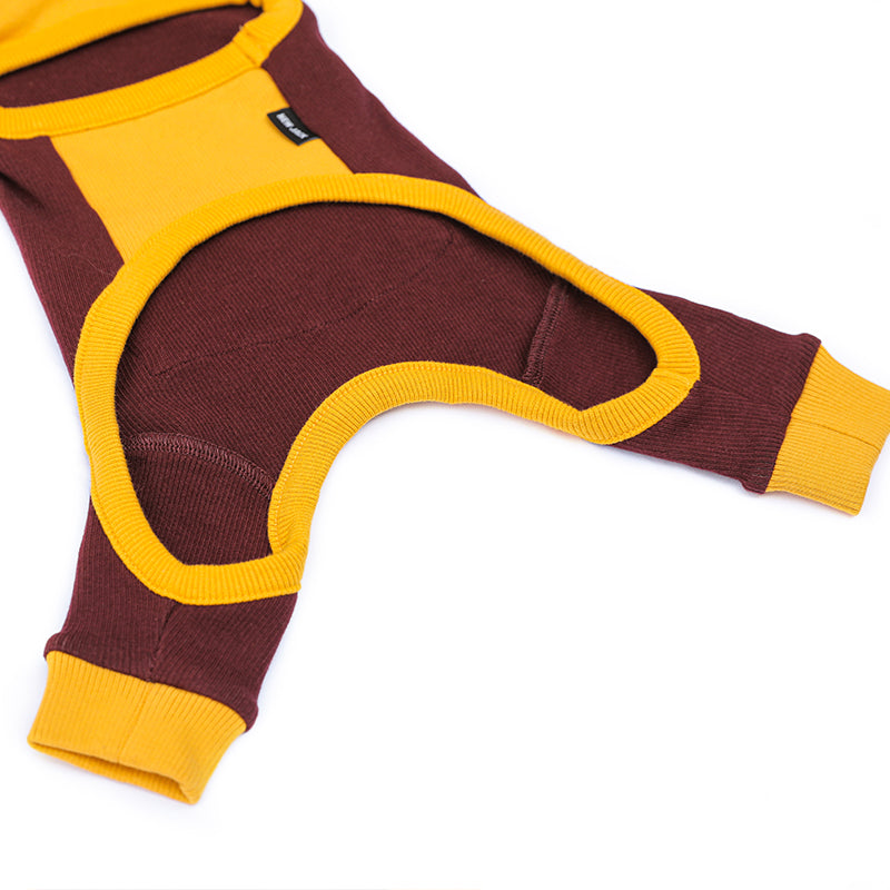 ワンホールストレッチフードロンパース(Wine)