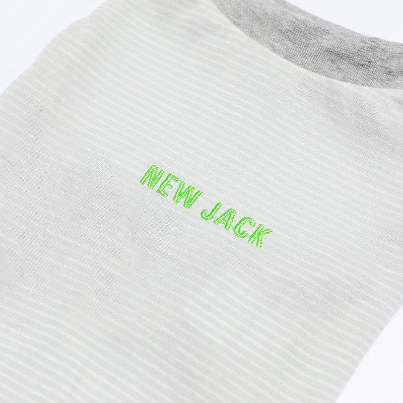 ワンホール刺繍ボーダー(Gray)