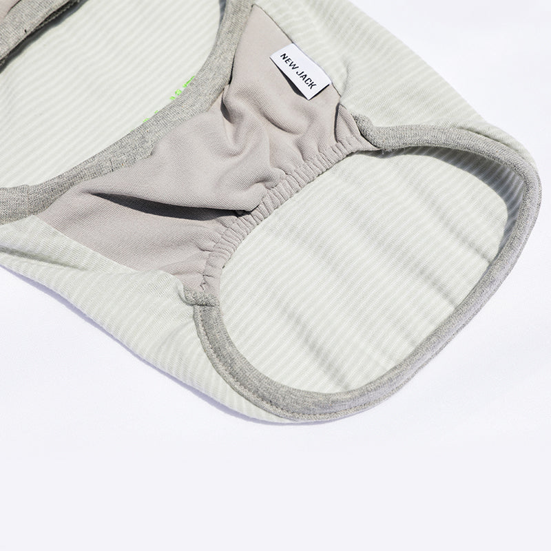 ワンホール刺繍ボーダー(Gray)