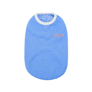 バイカラーコットンタンク(ブルー)