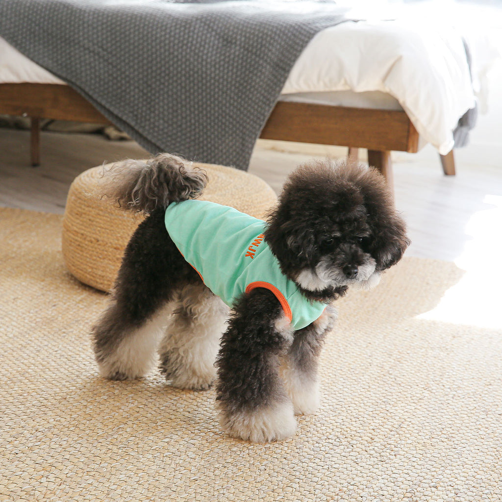 バイカラーコットンタンク(ミント)