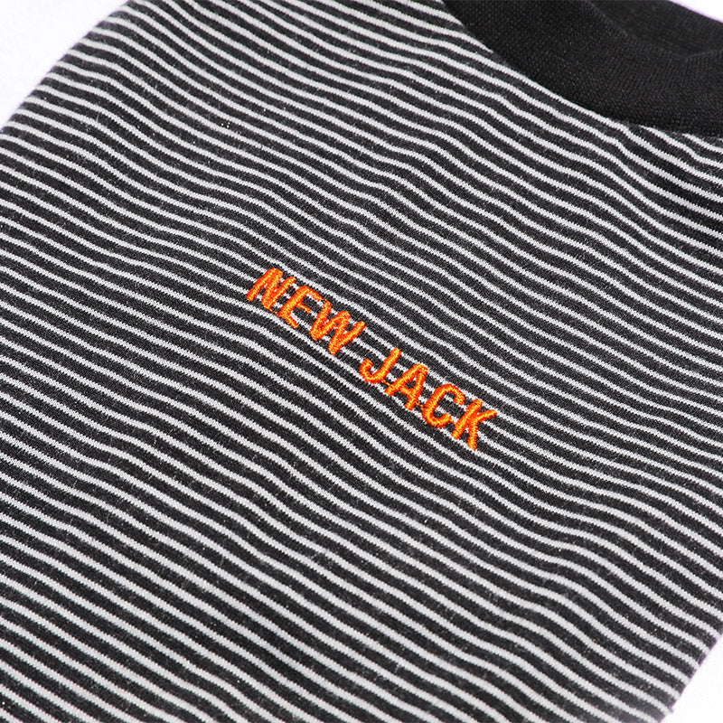 ワンホール刺繍ボーダー(Black)