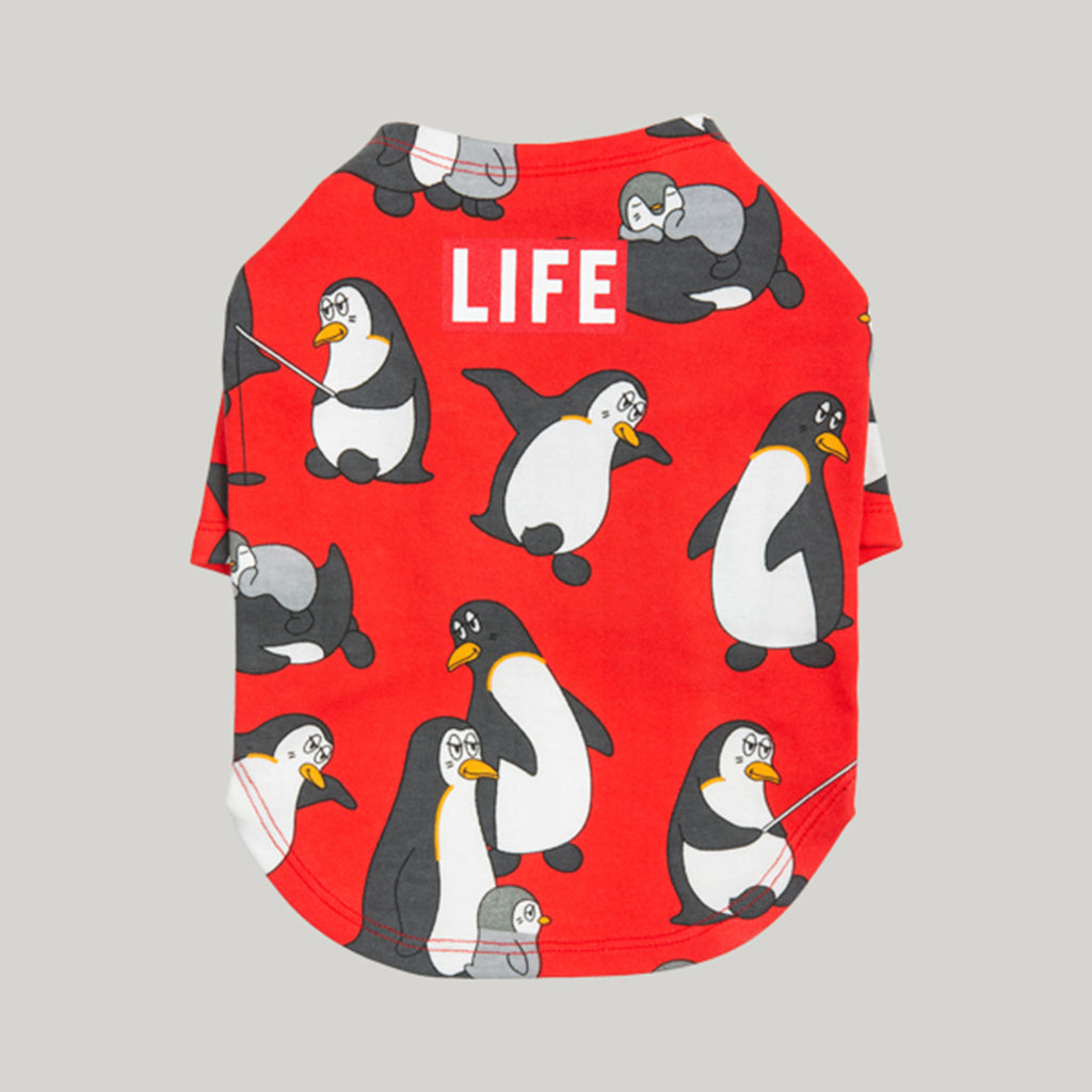 andblank®×LIFE ライフペンギンTシャツ（Red）